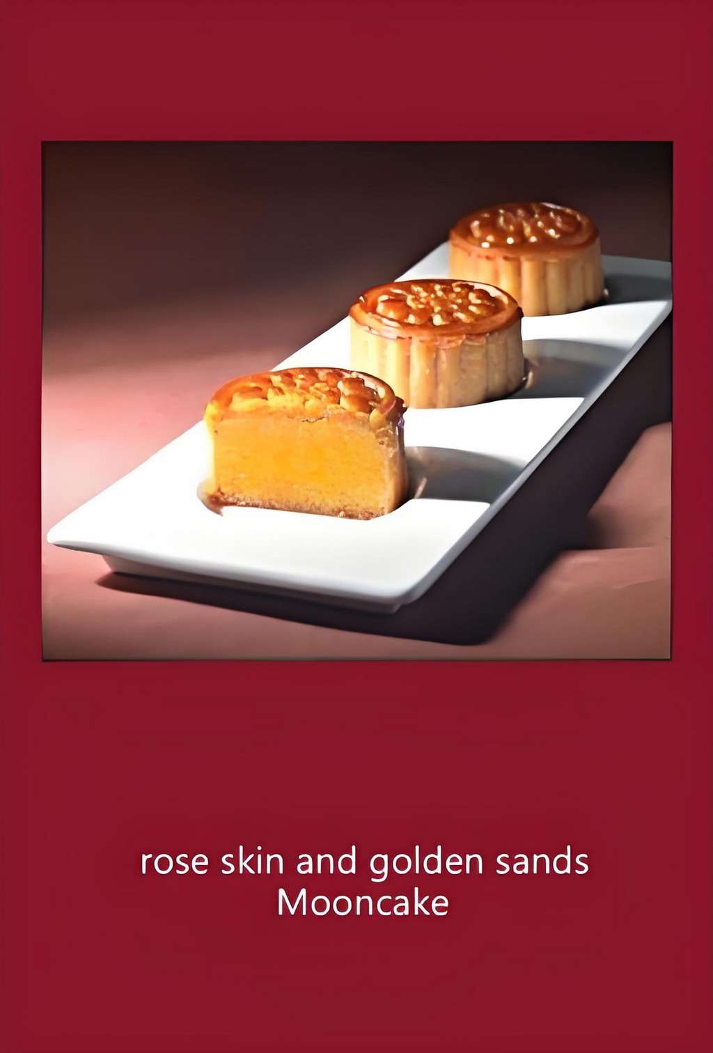 rose skin and golden sands Mooncake