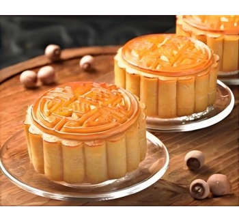 Egg yellow and white lotus seed paste mooncake